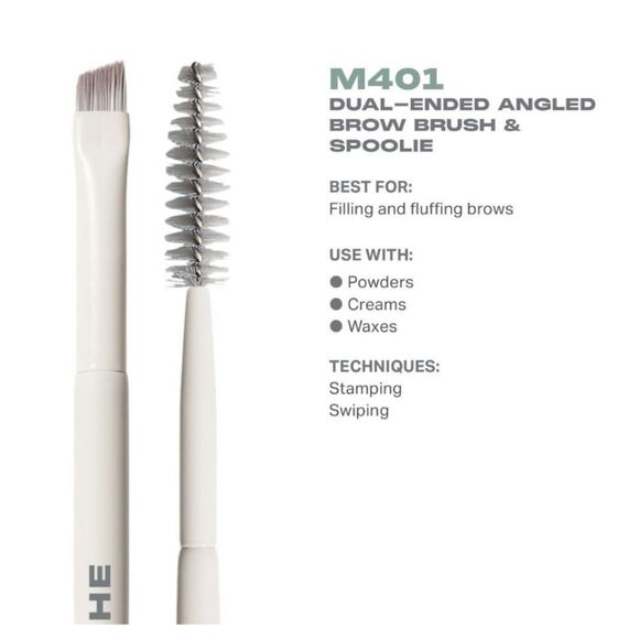 Morphe Dual-Ended Angeled Brow Brush & Spoolie - Picture 3 of 9